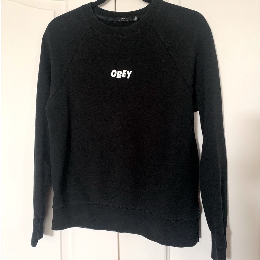 OBEY Worldwide Black Crewneck Sweatshirt (New)
